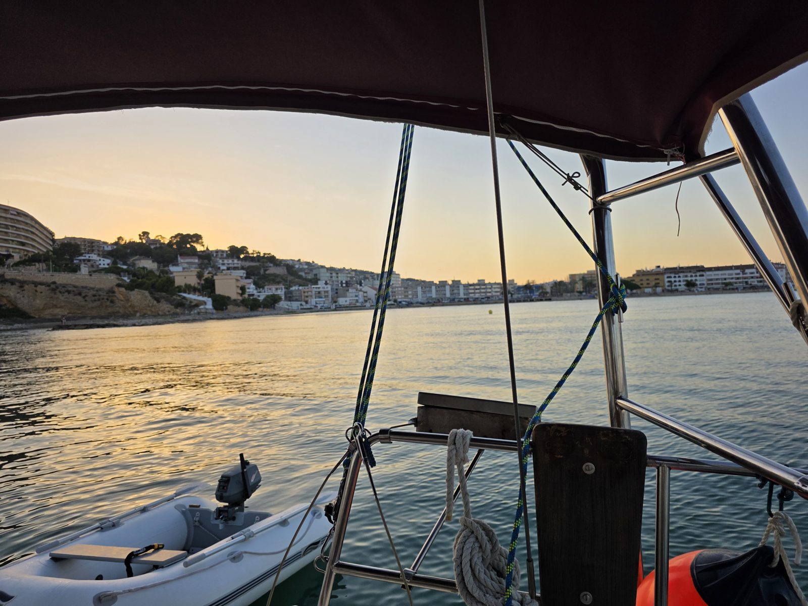 Atardecer en Peñíscola visto desde la bañera del Truhán